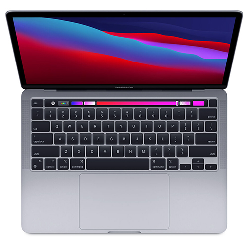 Apple Reconditioned, A-Goods, MacBook Pro 13in w/Touch Bar M1 chip with 8-core CPU and 8-core GPU 8GB/512GB - Space Gray at Small Dog Electronics